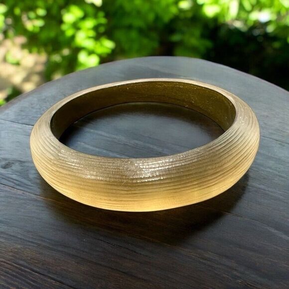 Alexis Bittar Gold Lucite Medium Tapered Bangle Bracelet - Picture 1 of 4